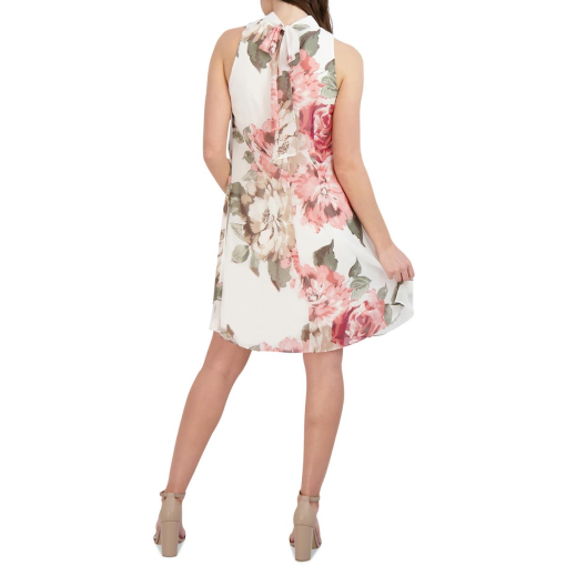 Signature by Robbie Bee White Floral Dress - Size 6P - Party Dress - Image 2