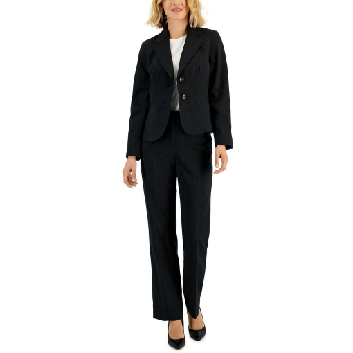 Le Suit Black Petite Pant Suit - Women's Business Suit