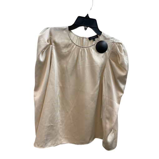 1.STATE Champagne Satin Blouse Small - Women's Tops