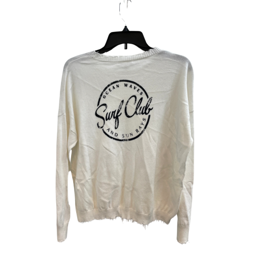 Minnie Rose White Surf Club Sweater - Size M - Women's Knitwear