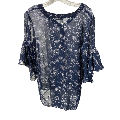 Vince Camuto Navy Floral Blouse - No Size - Women's Top - Image 2