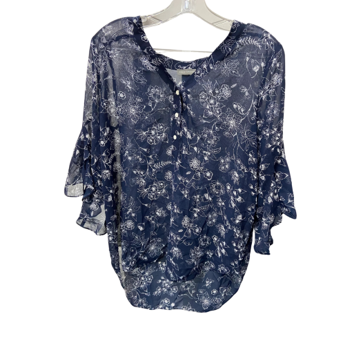 Vince Camuto Navy Floral Blouse - No Size - Women's Top