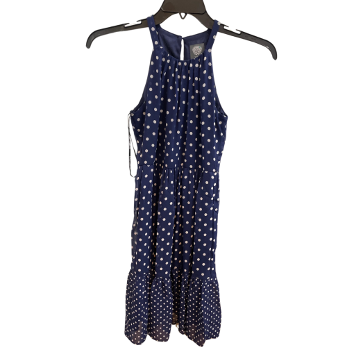 Vince Camuto Navy Polka Dot Halter Dress Size 0 - Women's Dress