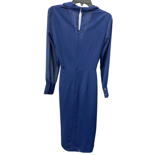 Navy Blue Cowl Neck Dress - Size S - Cocktail Dress - Image 2