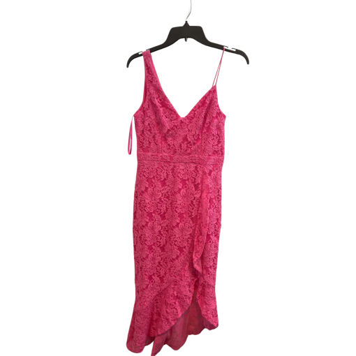 XSCAPE Pink Lace Midi Dress Size 6 - Cocktail Dress