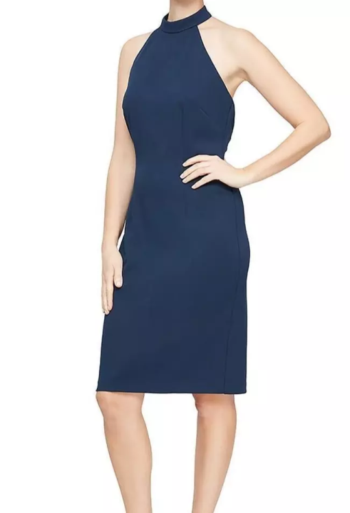 ALEX & EVE Navy Halter Dress Size 14 - Cocktail Dress