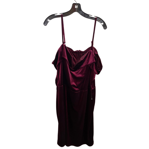 B.Darlin Burgundy Velvet Dress Plus Size 20W | Cocktail Dress