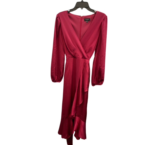 Tahari ASL Burgundy Wrap Dress Size 6 - Formal Wear