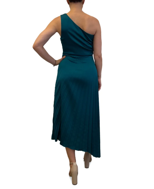 Sam Edelman Emerald One Shoulder Pleated Midi Dress Size 6 - Formal Dress - Image 2