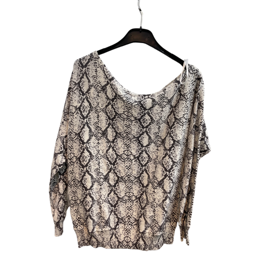 PESERICO Snake Print Sweater - Ivory/Black - XS - Women's Top - Image 2