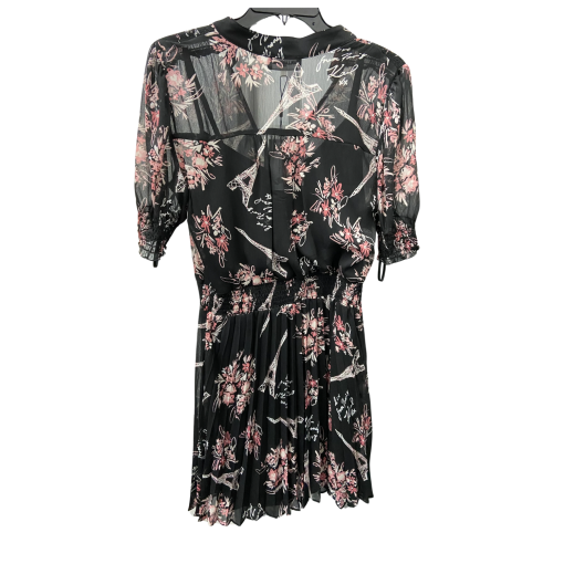 Karl Lagerfeld Black Floral Dress Size 10 - Midi Dress - Image 2