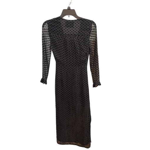 L.K.Bennett Black Polka Dot Wrap Dress - Size 6 - Midi Dress - Image 2