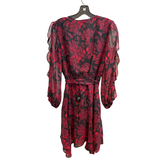 MAISON TARA Floral Dress Size 6 Red Party Dress - Image 2