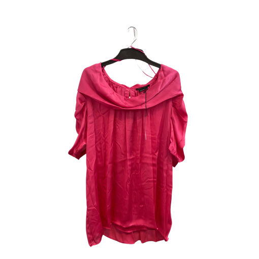 BCBGMAXAZRIA Hot Pink Blouse XL - Women's Silk Top - New