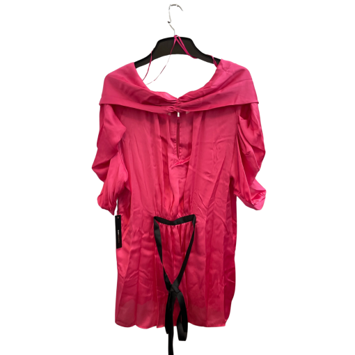 BCBGMAXAZRIA Hot Pink Blouse XL - Women's Silk Top - New - Image 2