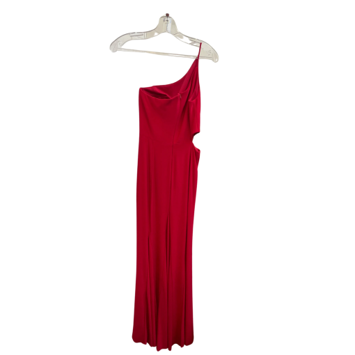 Jump Apparel Red One Shoulder Gown Size 1/2 - Formal Dress - Image 2