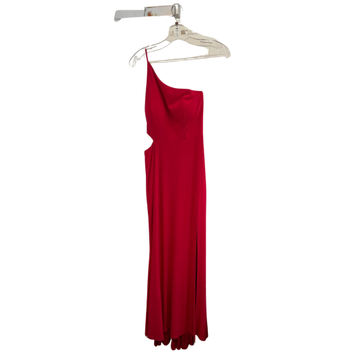 Jump Apparel Red One Shoulder Gown Size 1/2 - Formal Dress