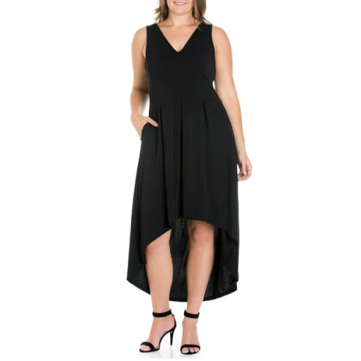 24 Seven Plus Black High Low Dress - Plus Size Party Dress