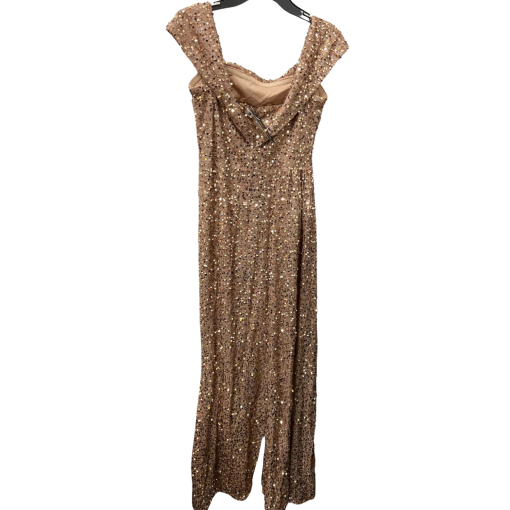 Miss ORD Champagne Sequin Gown - Size L - Formal Dress - Image 2