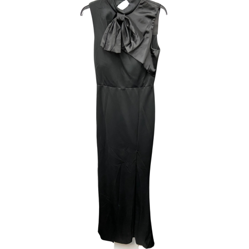 Miss ORD Black Bow Maxi Dress - Size L - Formal Gown