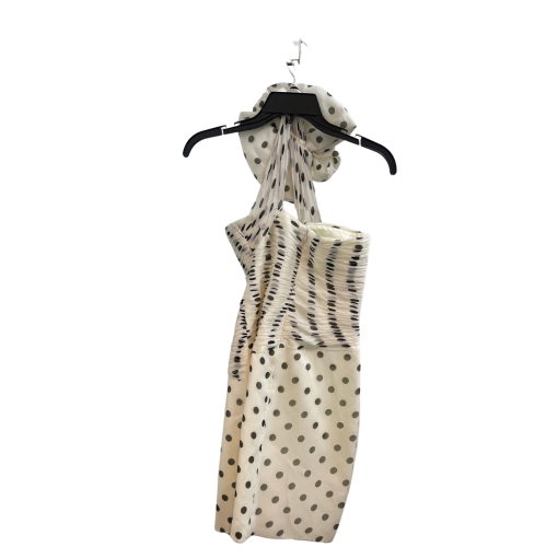 VICKYTIEL Polka Dot Dress Ivory Size 0 Cocktail Dress - Image 2