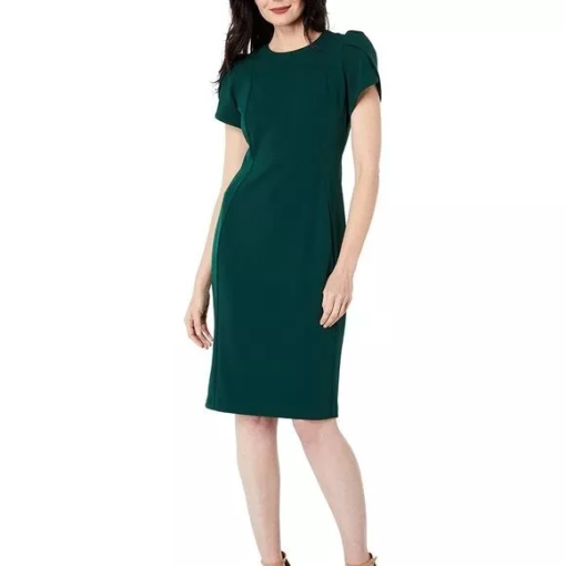 Calvin Klein Green Sheath Dress Size 4 - Women's Business Dress