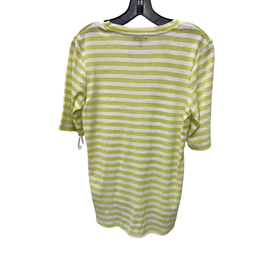 Jones New York XS Lime Striped V-Neck Top - Women's Shirt - Image 2