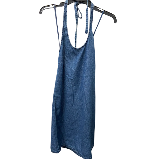 ICHI Denim Halter Dress - Blue, Size 36 - Summer Dress