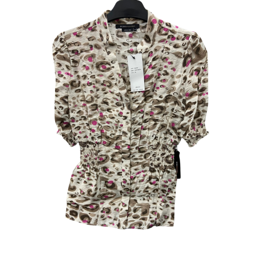 BCBG Maxazria Pink Cheetah Blouse XS - Women's Tops