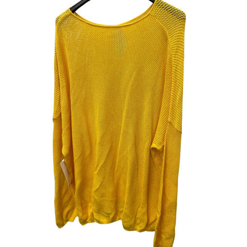 Yellow Knit Top - Size 1X - Women's Sweater - Spring Collection - Image 2