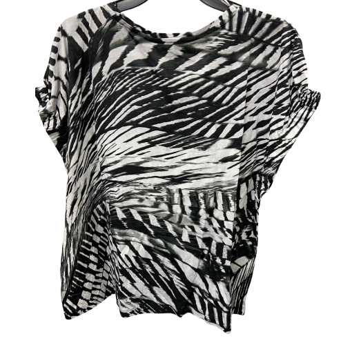 DKNY Black & White Print Top XL - Women's Blouse - Image 2