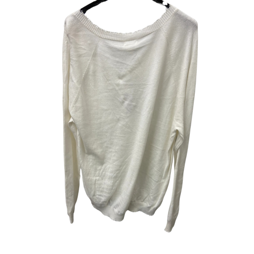 Minnierose White XL V-Neck Sweater - Women's Knitwear - Image 2