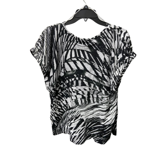 DKNY Zebra Print Top XL Black & White Women's Blouse - Image 2