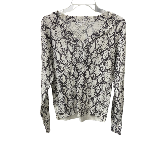 Minnierose Snake Print Sweater M - White/Black - Women's Top