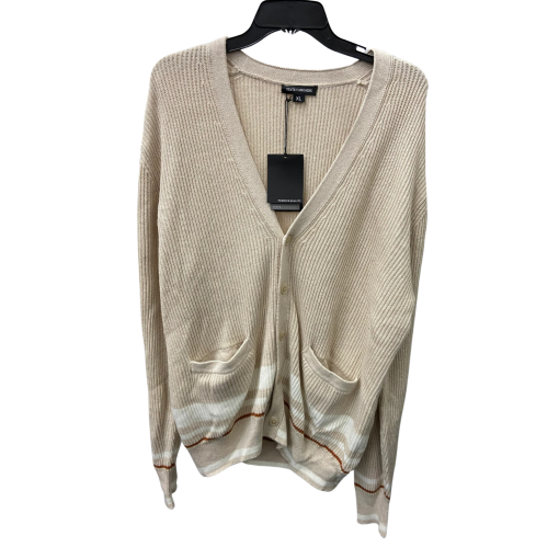 State Cashmere Beige Cardigan Sweater XL - Women's Knitwear