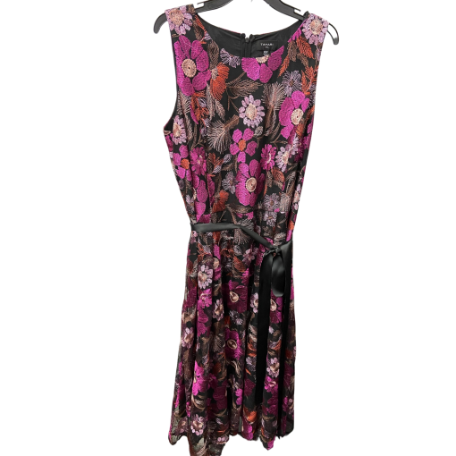 Tahari ASL Black Floral Sleeveless Dress - Size 18W - Party Dress - Image 2