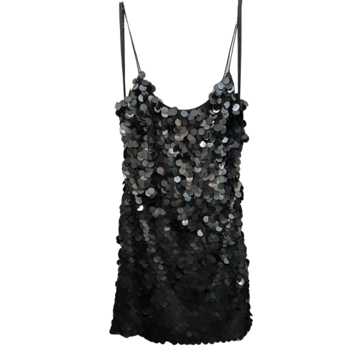 Aidan Mattox Black Sequin Mini Dress Size 6 - Party Dress