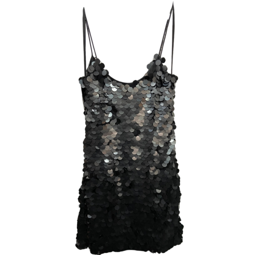 Aidan Mattox Black Sequin Mini Dress Size 6 - Party Dress - Image 2