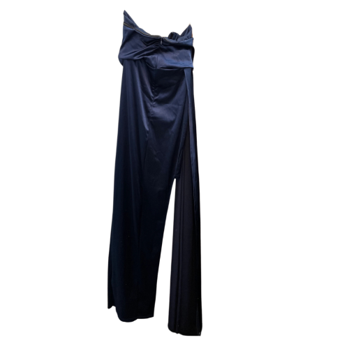 Miss ORD Navy Blue Strapless Maxi Dress - Size S - Formal Wear - Image 2