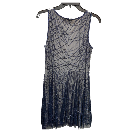 Adrianna Papell Navy Beaded Cocktail Dress Size 10 - Party Dress - Image 2