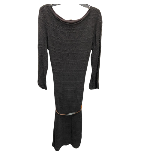 Sharagano Black Knit Dress Size 10 - Women's Midi Dress