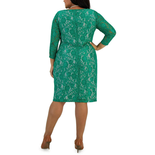 Kasper Plus Green Lace Dress 2XL - Plus Size Cocktail Dress - Image 2