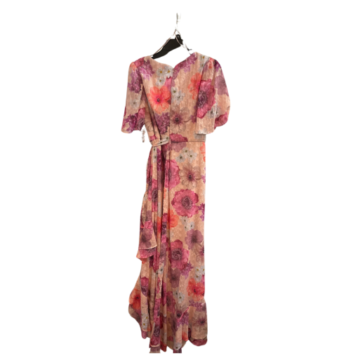 NightWay Floral Ruffle Dress Size 6 Pink Formal Gown - Image 2