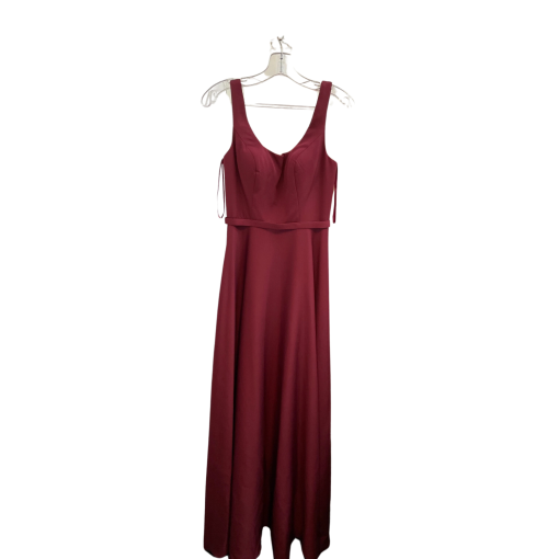 Kleinfeld Burgundy Maxi Dress Size 4 - Bridesmaid Dress