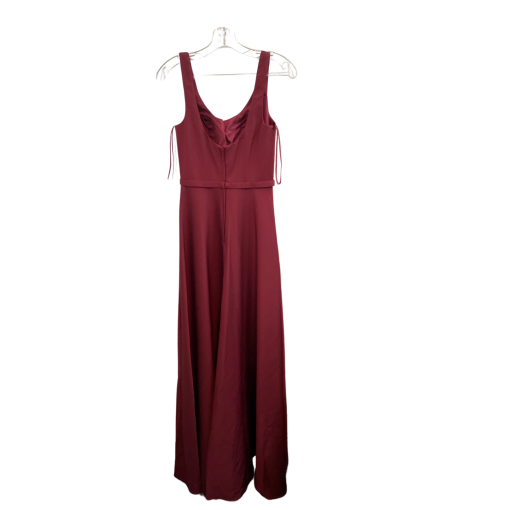 Kleinfeld Burgundy Maxi Dress Size 4 - Bridesmaid Dress - Image 2