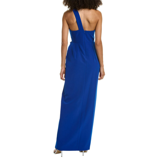 Liv Foster Blue One Shoulder Slit Gown - Size 2 - Formal Dress - Image 2