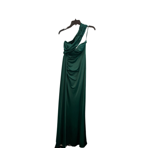 Miss ORD Green One Shoulder Maxi Dress - Size S - Formal Gown