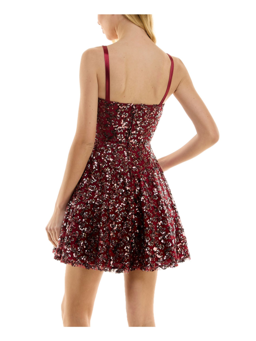 City Studio Red Sequin Mini Dress Size 5/6 - Party Dress - Image 2