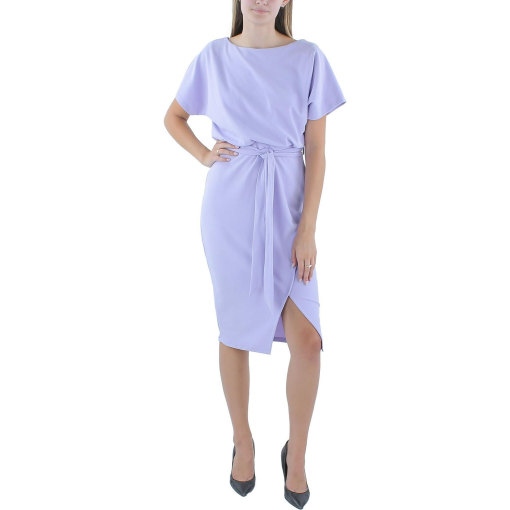 Kensie Lavender Wrap Dress Size 6 | Midi Dress for Women