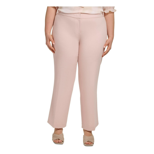 Calvin Klein Plus Size Pink Crepe Pants - Women's Work Pants